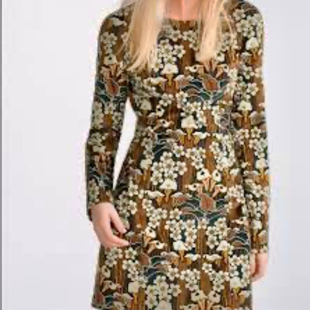 Zara Trafaluc Vintage Floral Patterned 70’a Style Mini Dress